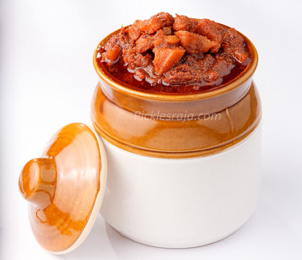 Picklesraja chicken pickle made with traditional Indian spices and rich flavors